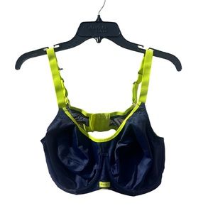 Energise 38DD Navy with tag navy blue lime green sports bra